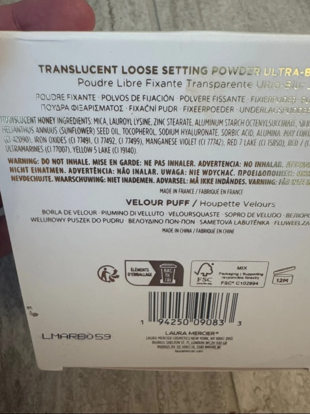 laura mercier Translucent Setting Powder & Puff -Jumbo